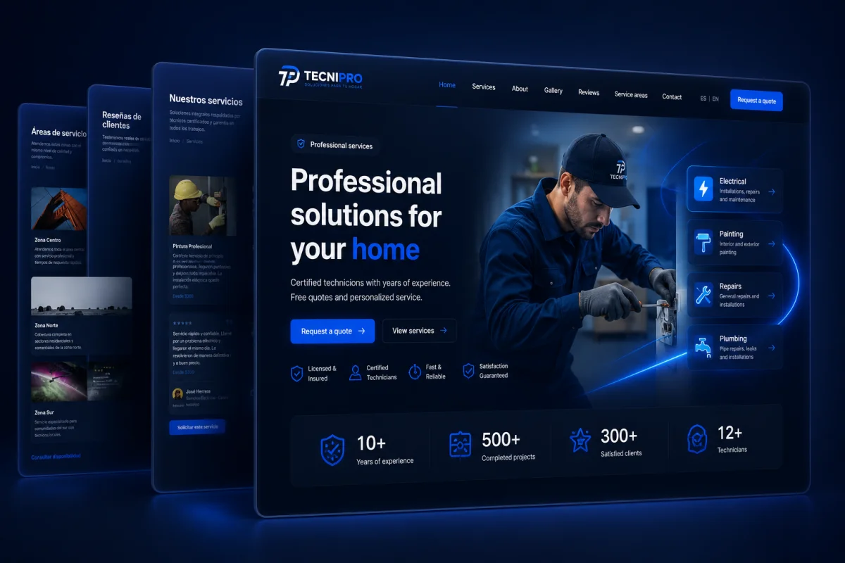 Sitio Web Profesional para Empresas de Servicios