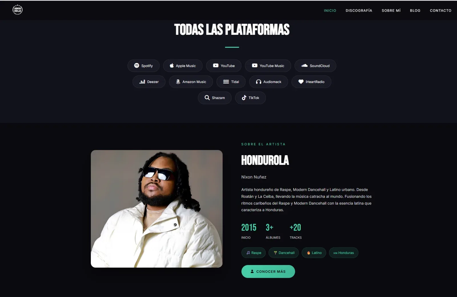 Web Oficial de Artista